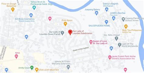 Lourdes Heights Map .